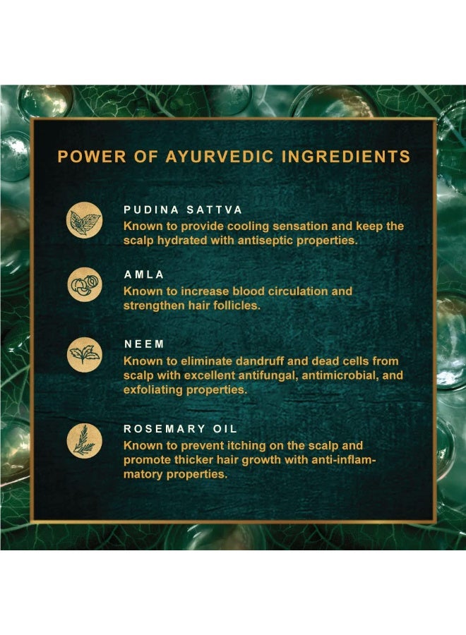 إندوليكا شامبو إندوليكا المضاد للقشرة 340 مل || للتحكم في القشرة || مع النعناع || الأملا || زيت إكليل الجبل - خالٍ من البارابين || للرجال والنساء - Image 3